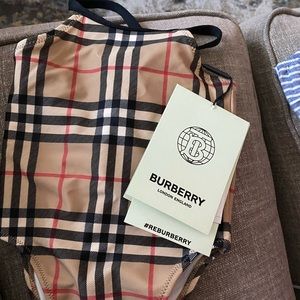 Vintage check Burberry 12 month bathing suit
